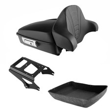 Matte Black Chopped Trunk Backrest Rack Fit F...