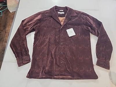 Freemans Sporting Club FSC Camp Collar Shirt Burgundy FW20 Men's Large USA Made