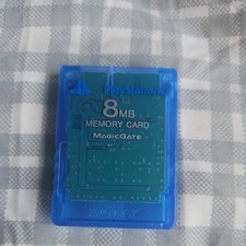 Sony Playstation 2 PS2 Official OEM MagicGate Blue 8mb Memory Card Genuine PS