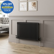 Traditional Colosseum Horizontal Double Bar Column Radiator 600x830mm Black