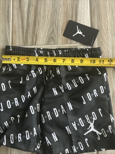 AIR JORDAN Boys Mesh Lined Board Shorts Swimsuit Trunks Black Sz 4 XS 3-4 Years - Picture 12 of 15