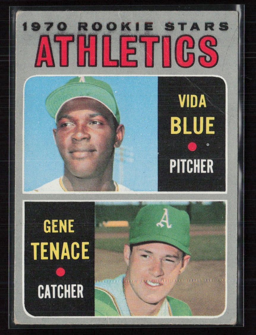 1970 Topps #21 Athletics Rookies - Vida Blue / Gene Tenace - VG/VG+ Crease! RC