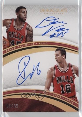 2016 Panini Immaculate Dual /49 Denzel Valentine Paul Zipser #10 Rookie Auto RC