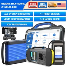 TOPDON Phoenix Max J2534 ECU Programming w/ Oscilloscope T-Ninja Box Bundle