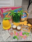 Vintage Barbie Hawaiian Ice Party Playset 1990 #7163 Tropical Tiki Bar Kool-Aid