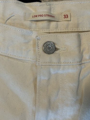 Womens Levi’s Low Pro Straight Leg 33x30 Jeans White New W Tags - Bild 2 von 5