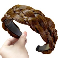 Headband 5 Strands Synthetic Hair Plaited Headband Braid Braided With Teeth H...