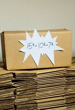25 - 15 X 10 X 7 Shipping Boxes Packing Moving Mailing Box USED