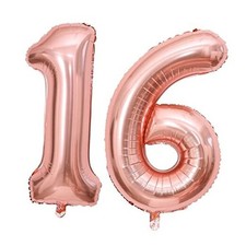 16 Number Balloons Giant Jumbo Huge 16 61 Foil 40 Inch Rose Gold Rose Gold 16