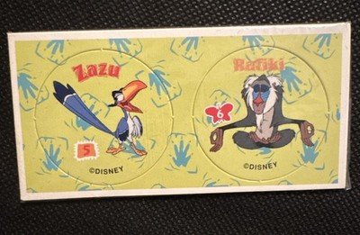 Disney Lion King Zazu & Rafiki Uncut POGs Vintage CEREAL Chex NEW 