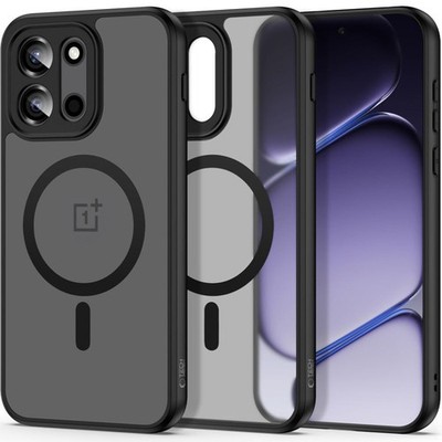 Handyhülle mit Mag für OnePlus Nord 6 Tech-Protect Case Etui Rauchfarben-Schwarz