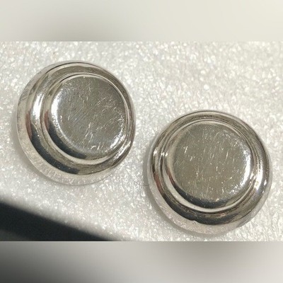 Vintage ATI 925 Sterling Silver Button Clip Back Earrings