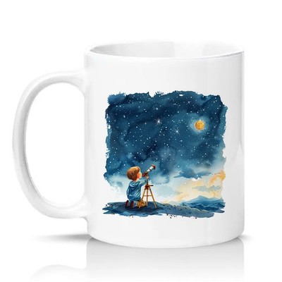 Sternenbeobachtung Kind Unisex 11 Unzen Keramiktasse Astronomie Geschenk für Sie & Ihn