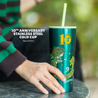 Cambodia Starbucks 10th Anniversary Stainless Steel Cold Mag Cup