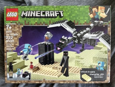 New LEGO Minecraft The End Battle 21151 Set, 222pcs Factory Sealed