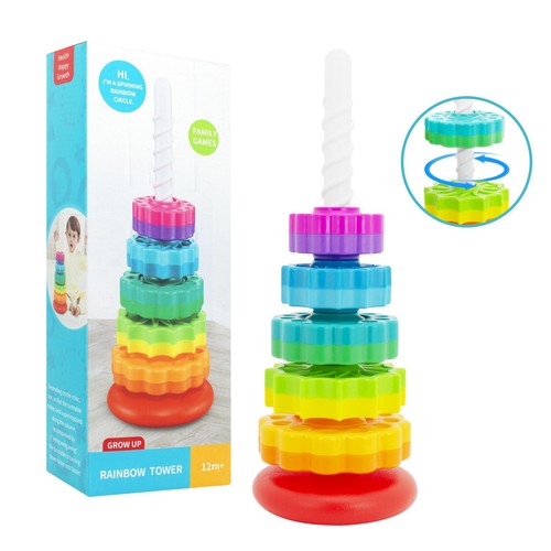 Baby Spin Stack Toy, Premium Stacking Toys for Kids, Spinning Stacking Toy fo... - Picture 7 of 7