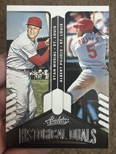 2022 Absolute Historical Duals #HD-SA Albert Pujols Stan Musial