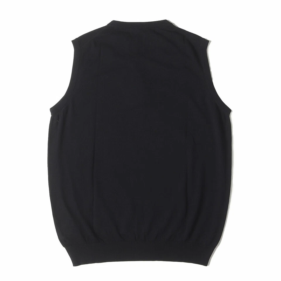 Malo Chaleco Negro Talla 46 Algodón Tejido Chaleco Pullover Hecho en Italia Para Mujer Foto 2 de 3