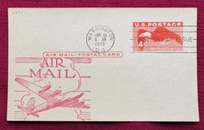 JOHN'S DEALS  - US - 1949 FDC SC#UXC1 - 4c EAGLE AIRMAIL POSTAL CARD - ? CACHET