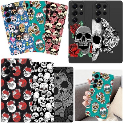Skull Patterned For Samsung Galaxy S26 Plus S25 S23 S24 A54 A35 Phone Case Cover