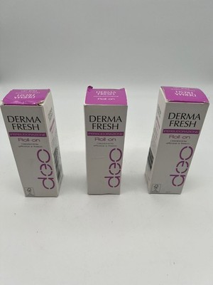 3× Dermafresh Roll-On Deodorant 75 ml   Frisch, Alkohol- & Konservierungsmittelf