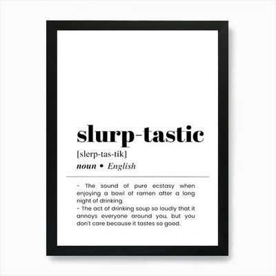 Slurp Tactic Kunstdruck gerahmt Wandbild Poster Leinwanddruck Bild