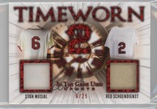 2022 Leaf ITG Used Sports Red Pattern /25 Stan Musial Schoendienst HOF 0ym4