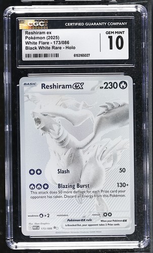 Reshiram ex graded CGC 10 for sale on eBay