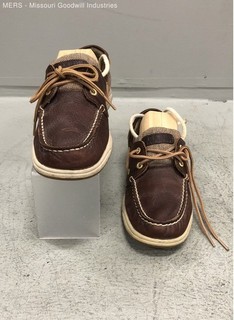 Sperry Top Sider Bluefish Dark Brown Leather Boat Shoes Women's Size 8.5