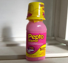 Pepto Bismol 5 Symptom Stomach Relief Liquid Original Travel Size 3.4oz EXP 2/26