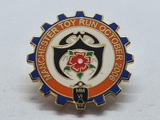 Manchester toy run Oct 2006 CLUB PIN BADGE VESPA Lambretta mods vespa