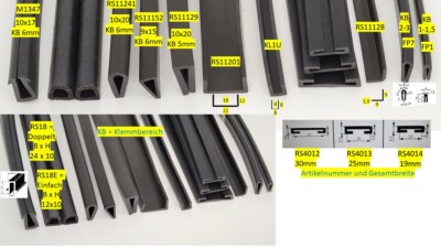 Kantenschutz Fassung Schellen Winkel U D Profil Keder Kantenband EPDM Moosgummi