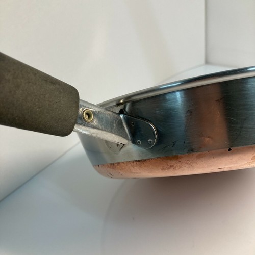 Vintage Revere Ware 9" Copper Bottom Fry Pan Clinton IL USA - Picture 4 of 7