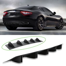 Rear Bumper Lip Diffuser Spoiler Splitter Shark Fins For Maserati Gran Turismo