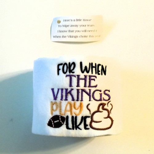 Bestickter Toilettenpapier Gag Geschenkpapier Bad Deko lustig Neuheit Spaß