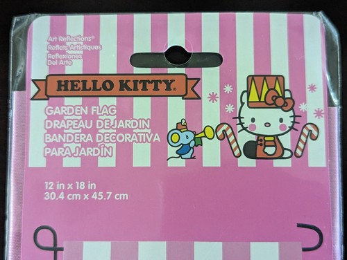 Hello Kitty Happy Holidays Small Garden Flag Pink Christmas 12" X 18" By Sanrio - 第 3/6 張圖片