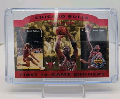 1996 Upper Deck Chicago Bulls First 70 Game Winners 6923 of 14,300 Rare Card