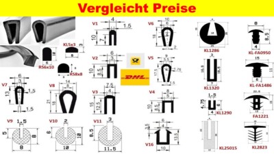 T-Profil Abdeckprofil Container Nuten Fugen Profil Dichtung EPDM Gummi