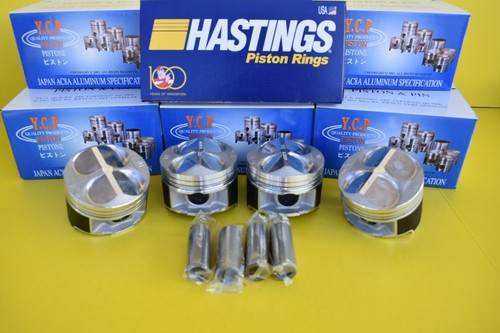 YCP B16 B18 81.5mm JDM High Comp. Pistons+NPR+Bearings Acura