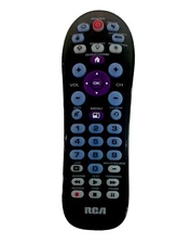 RCA RCR414BHE 4 Device Universal Remote Control TV Streaming Player Compatible