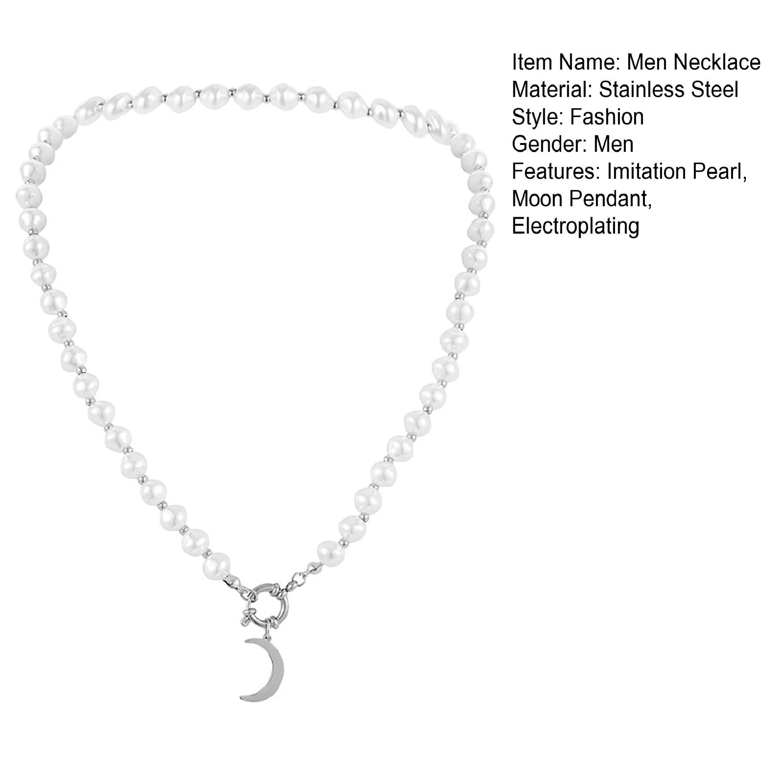 Men Pendant Necklace Geometric Dress Up Men Moon Trendy Necklace Jewelry eBay