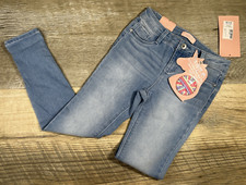 SQUEEZE Skinny Jeans Girl's Size 8 Light Wash Kids Pants Stretch Denim NWT