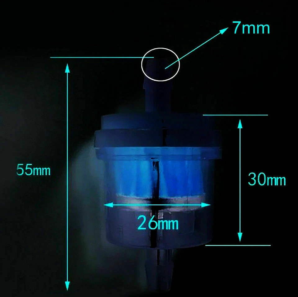 4pcs For Honda CRF CBR Pit Dirt Bike Motorcycle Round Plastic Gas Fuel Filter - Image 4 of 4