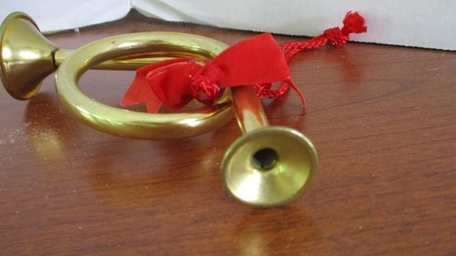 OTTONE CORNO FRANCESE 5,5" STRUMENTO MUSICALE Ornamento natalizio - Foto 3 di 3
