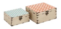 Woodland Imports Colorful 2 Piece Square Box Set on sale Woodland Imports Colorful 2 Piece Square Box Set on sale