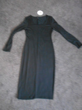 BLACK STRETCH MIDI DRESS - SIZE XL - NEW WITH TAGS