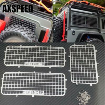 3 Stück Metall Fence Window Mesh Silber für 1/10 RC Crawler TRX4 T4 Body
