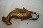 Antique Style Fish Type Padlock Lock with Key Brass Made | eBay