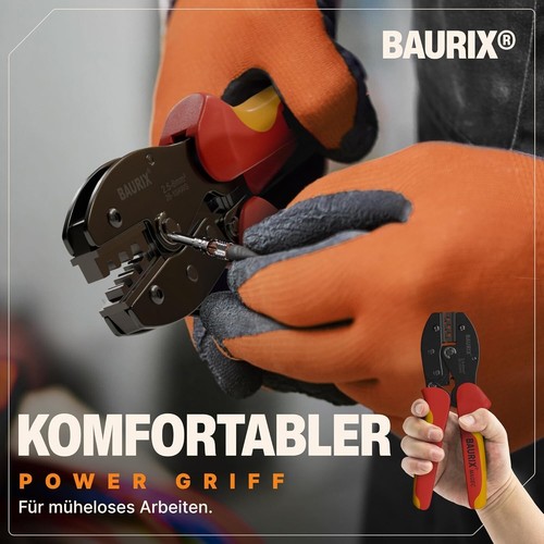 BAURIX Solar Crimpzange Set mit 12x Solar Stecker [2,5-6mm] | Solar Zange - Bild 6 von 8