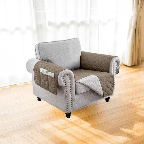 Sitz Sofabezug Wasserdicht Möbel Schonbezug mit Stauraum Sofakissen - Bild 20 von 50